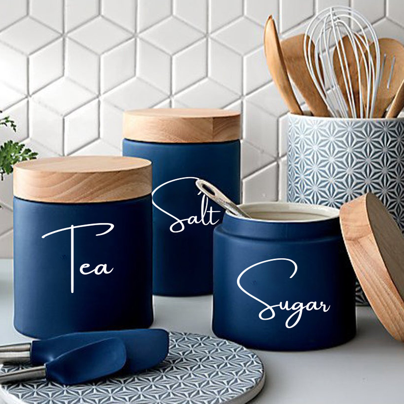 Kitchen.Baking Labels - Nessun barattoli 8 pezzi per l'organizzazione