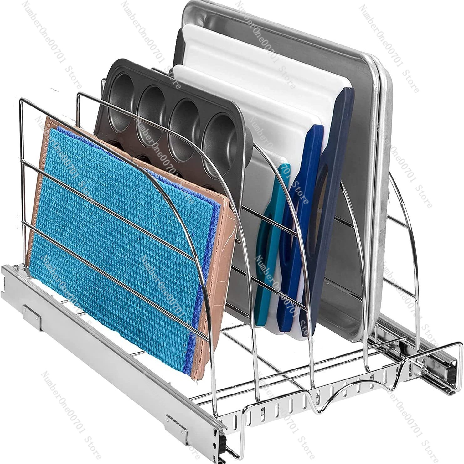Kitchen Cabinet Baking Sheet Organizer - Organizzatore Estraibile per Armadietto da Cucina