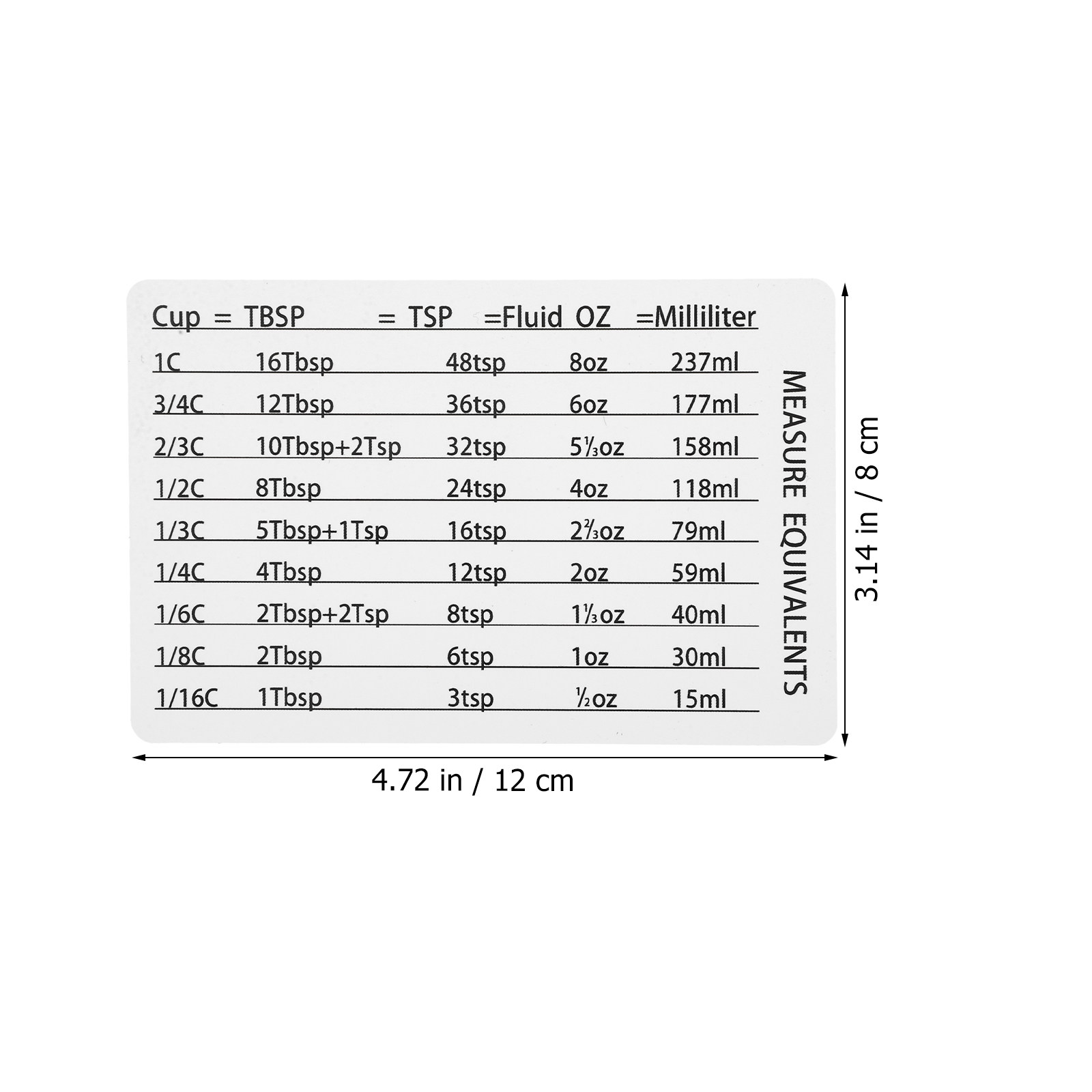 Tabella di Conversione delle M - Kitchen Baking Conversion Chart recensione e prezzo